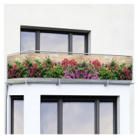 Plastová balkónová zástena 500x85 cm Flowers - Maximex