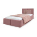 GM Čalúnená posteľ s úložným priestorom Izabela 90x200 - ružová