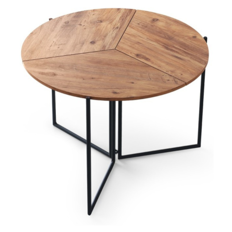 Jedálenský stôl YAPRAK 100 cm čierny/borovica Kalune Design