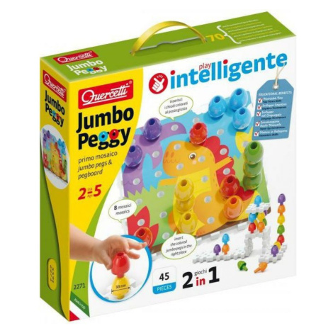 Quercetti Jumbo Peggy jumbo pegs & pegboard mozaika s veľkými kolíčkami 2271