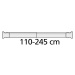 Biela teleskopická tyč na sprchový záves Wenko, ø 2,8 cm; dĺžka 110 - 245 cm