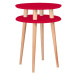 Červený odkladací stolík Ragaba Ufo, ⌀ 45 cm