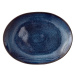 Čierny/modrý kameninový servírovací tanier 22.5x30 cm Mensa – Bitz