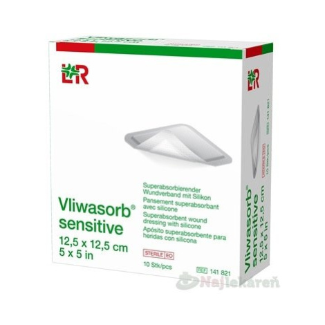 Vliwasorb sensitive Krytie na rany 12,5x12,5cm 10ks