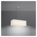 Biele závesné svietidlo so skleneno-textilným tienidlom Gryfin Bis – Nice Lamps