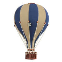 Dadaboom.sk Dekoračný teplovzdušný balón - modrá/krémová - L-50cm x 30cm