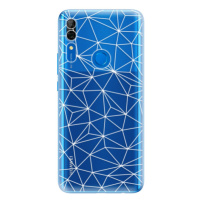 Odolné silikónové puzdro iSaprio - Abstract Triangles 03 - white - Huawei P Smart Z