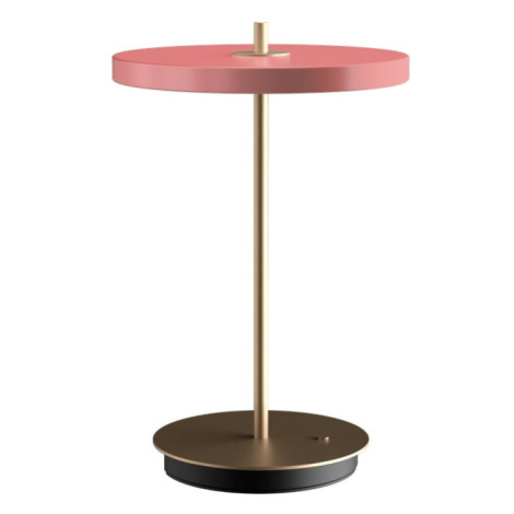 Ružová LED stolová lampa so stmievačom s kovovým tienidlom (výška  31 cm) Asteria Move – UMAGE
