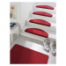 Sada 15ks nášlapů na schody: Fancy 103012 červené, samolepící - 23x65 půlkruh (rozměr včetně ohy
