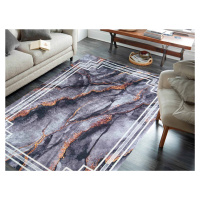 DY Tmavosivý mramorový koberec Horama Rozmer: 60x100 cm