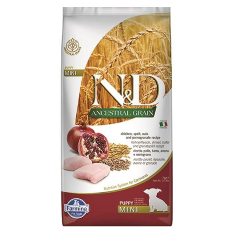 Farmina N&D dog AG puppy mini, chicken, spelt, oats & pomegranate 7kg