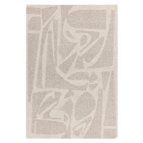 Krémovobiely ručne tkaný vlnený koberec 160x230 cm Loxley – Asiatic Carpets