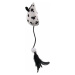 Hračka Magic Cat palička myška s pierkami bavlna s catnipom 20cm+46cm 24ks