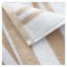 Biely/béžový bavlnený uterák 50x85 cm Stripe Jacquard – Bianca
