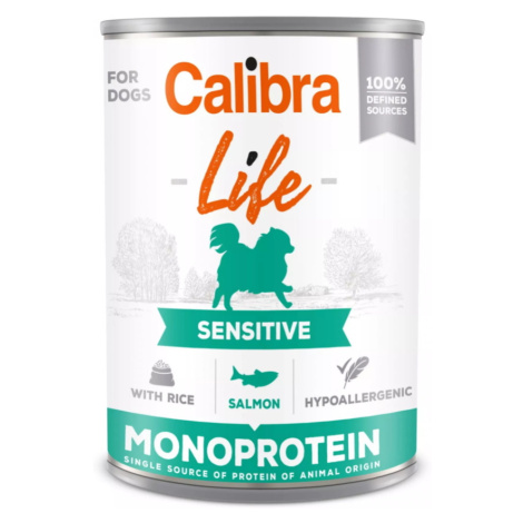 CALIBRA Life konzerva Sensitive Salmon with rice pre psov 400 g