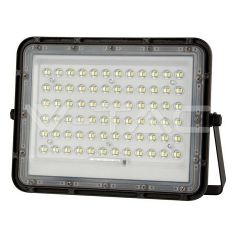 15W LED solárny reflektor 4000K vymeniteľná batéria 3m drôt čierny 1200lm VT-120W (V-TAC)