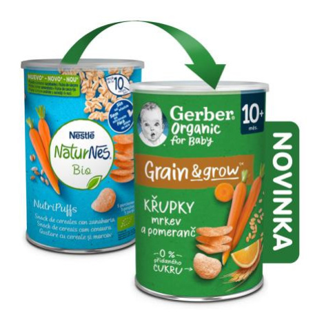 GERBER Organic chrumky s mrkvou a pomarančom 35 g