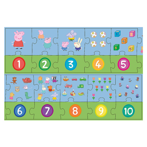 Trefl Vzdelávacie puzzle 20 - Čísla Peppa Pig