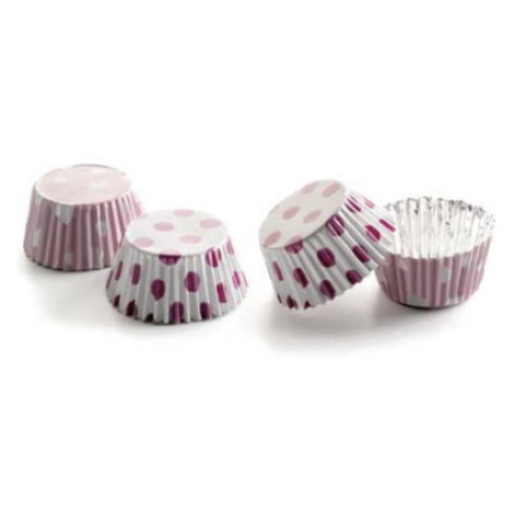 Cukrárenské košíčky na čokoládu – ružové srdiečko a bodka 36 ks - Ibili