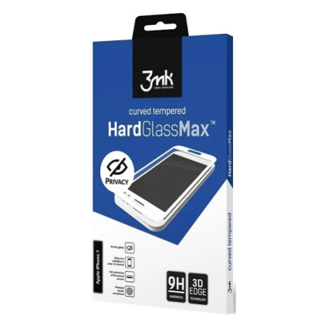 Ochranné sklo 3MK Glass Max Privacy iPhone 6/6S Plus black, FullScreen Glass Privacy