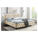 LuxD Dizajnová posteľ Rococo 180 x 200 cm šampanský zamat