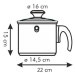 Mliekovar dvojplášťový PRESTO s pokrievkou ø 16 cm, 2.0 l