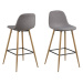 Dkton Dizajnová barová stolička Nayeli, svetlo šedá a prírodná