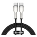 Kábel Cable USB-C to USB-C Baseus Cafule, 100W, 1m (black)
