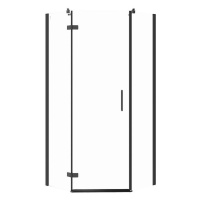 CERSANIT - Päťuholný sprchovací kút JOTA 90x90x195, ĽAVÝ, priehľadné sklo, čierny S160-016