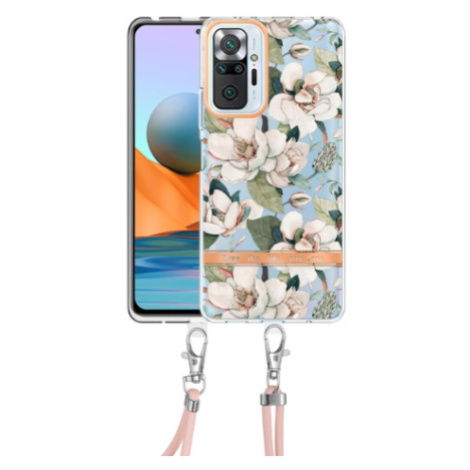 Silikónové puzdro na Xiaomi Redmi Note 10 Pro/Note 10 Pro Max Flower TPU (so šnúrkou) zelené