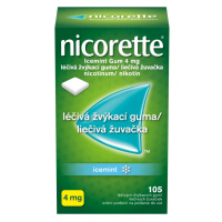 NICORETTE Icemint Gum 4 mg liečivé žuvačky 105 ks