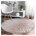 Prateľný okrúhly koberec v sivo-medenej farbe vhodný pre robotické vysávače ø 80 cm Comfort – Mi