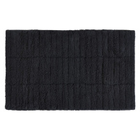 Čierna bavlnená kúpeľňová predložka Zone Tiles, 50 × 80 cm