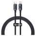 Kábel Baseus Crystal cable USB-C to Lightning, 20W, PD, 1.2m, black (6932172602741)