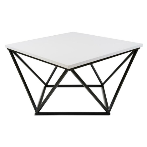 Konferenčný stôl Curved 60 cm čierno-biely DekorStyle