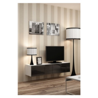 TV stolík VIGO 140 cm biely/čierny