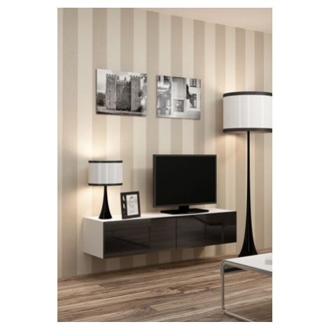 TV stolík VIGO 140 cm biely/čierny Halmar