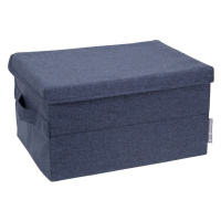 Modrý látkový úložný box s vekom 35x19x26 cm Soft Storage – Bigso Box of Sweden