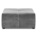 Sivý zamatový modul pohovky Rome Velvet - Cosmopolitan Design