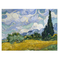 Reprodukcia obrazu Vincent van Gogh - Wheat Field with Cypresses, 60 x 45 cm