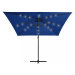 Konzolový slnečník s LED svetlami 250x250 cm Dekorhome Modrá,Konzolový slnečník s LED svetlami 2