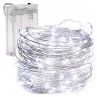 Studené biele LED svetielka na drôtiku - 5 m