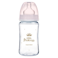 CANPOL BABIES Dojčenská antikoliková fľaša široká EasyStart ROYAL BABY ružová 240 ml