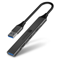 CONNECT IT USB-A hub, (1xUSB-A 3.0, 3xUSB-A 2.0), externý antracitový