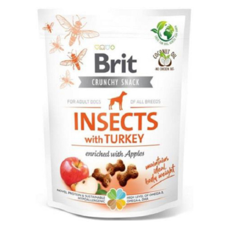 Brit Care dog Crunchy Cracker Insect s morkou a jablkom maškrta pre psy 200g