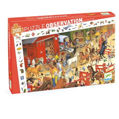 Puzzle – konská jazdiareň – 200 ks DJECO