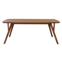 Hnedý jedálenský stôl s doskou z akácie 100x220 cm Quenza – Light & Living