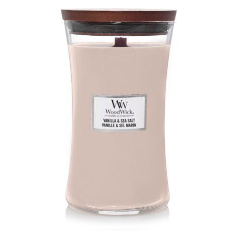 WOODWICK Vonná sviečka veľké sklo Vanilla & Sea Salt 609 g