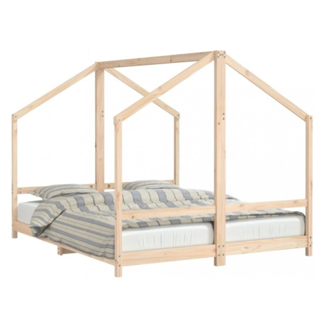 Dvojitá detská domčeková posteľ Dekorhome 80 x 200 cm,Dvojitá detská domčeková posteľ Dekorhome  vidaXL