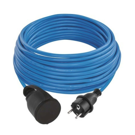 Silikónový predlžovací kábel s 1 zásuvkou PURPURO 20 m modrý EMOS